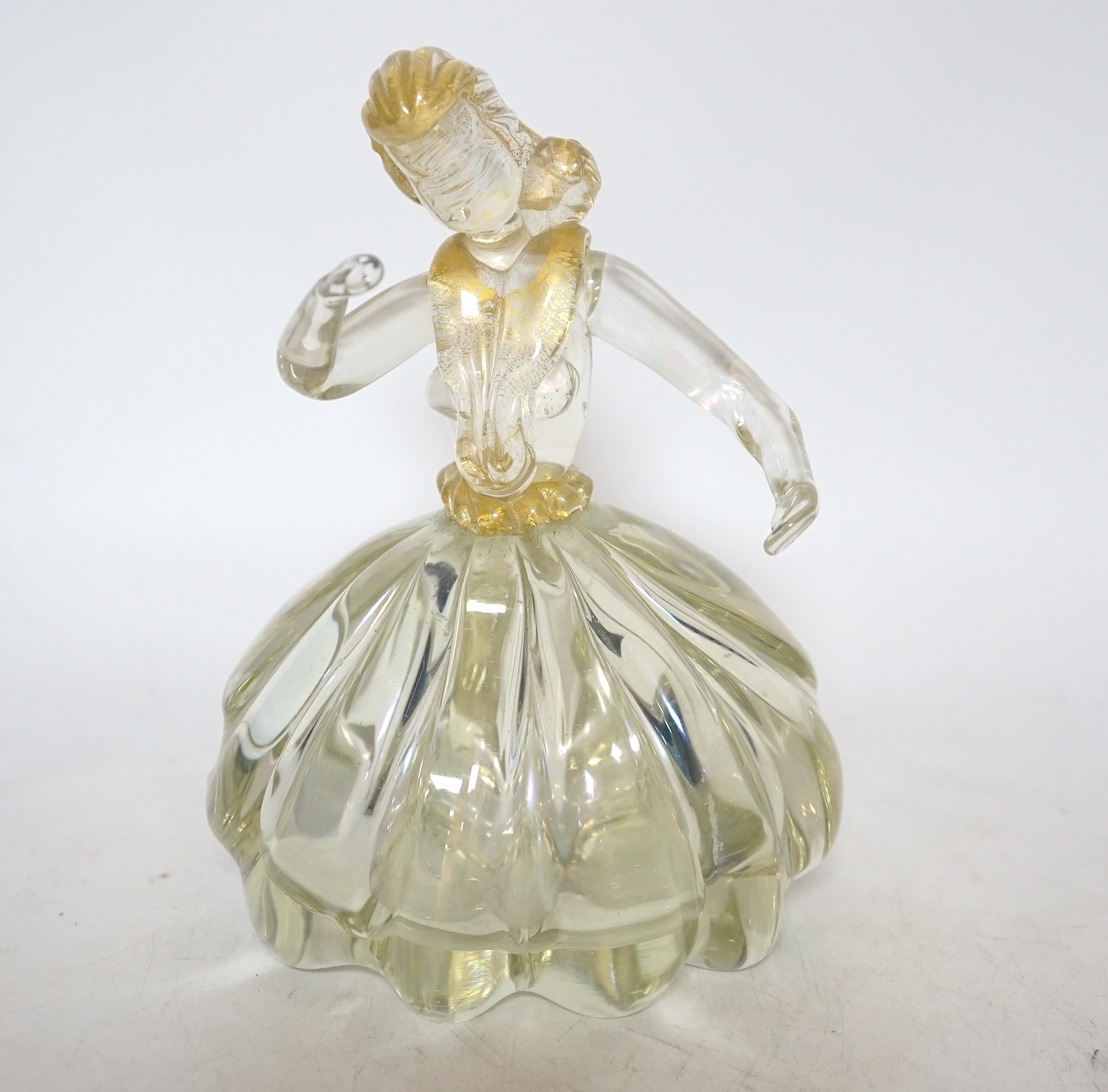 A Barovier Murano glass dancer, 20cm high. Condition - good